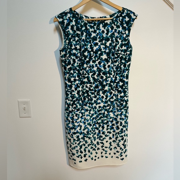 Ann Taylor Sundress Sleeveless Blue/Green Size 6 Tall - Picture 1 of 4